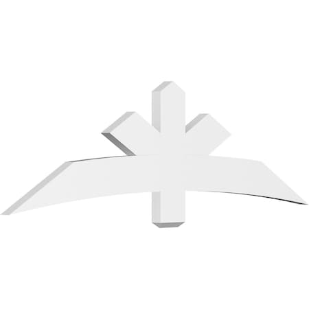 Ekena Millwork Alberta Architectural Grade PVC Gable Bracket, 72"W x 21"H x 2"D x 6"F, 7/12 Pitch GBP072X21X0206ALB00